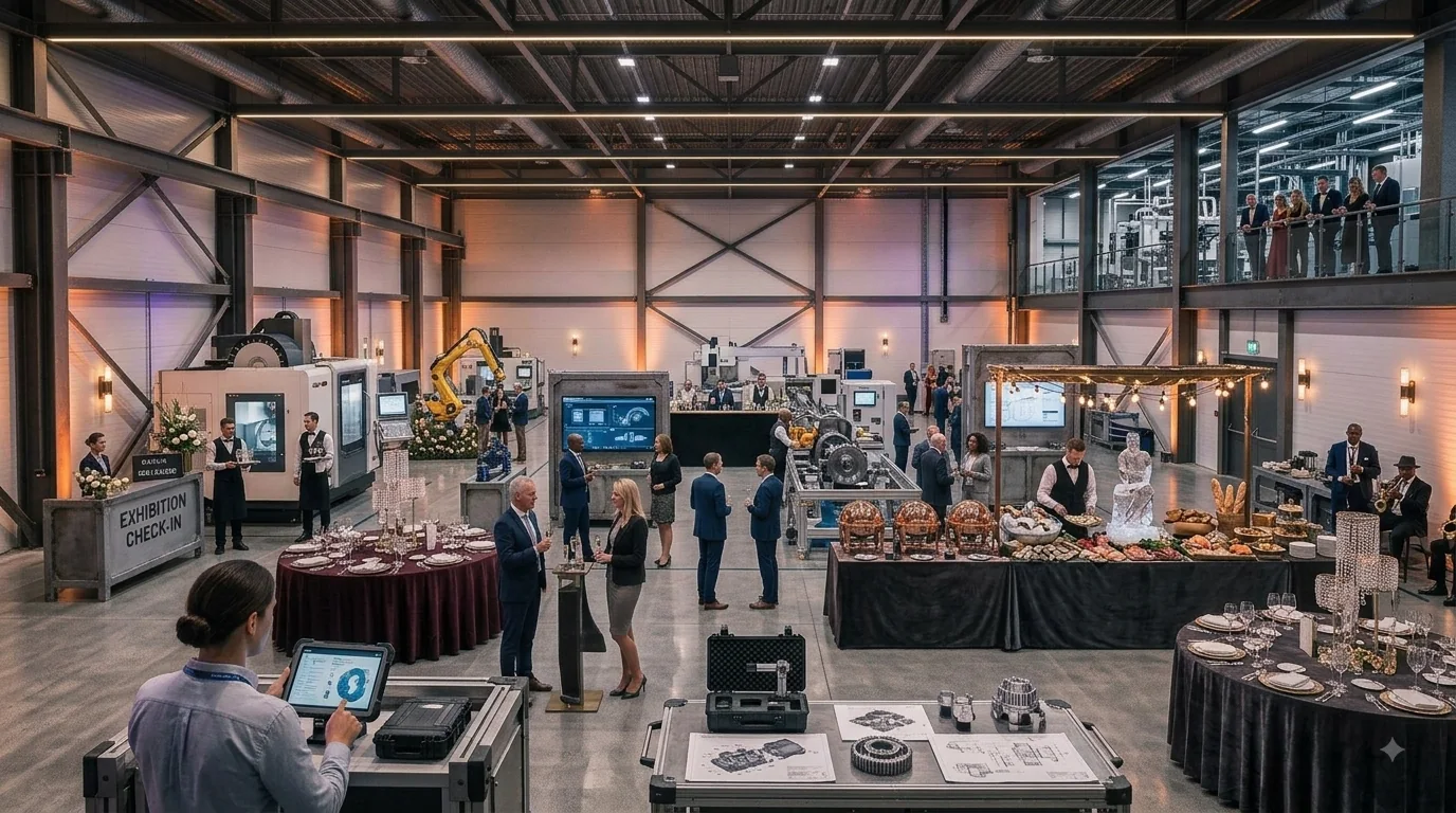 Corporate hospitality event in a premium industrial venue